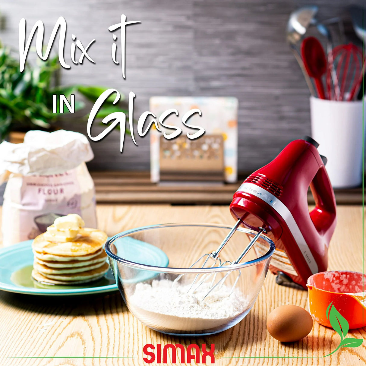 Glass Mixing Bowl | 1.7LT | Heat‑Resistant | Clear | Simax