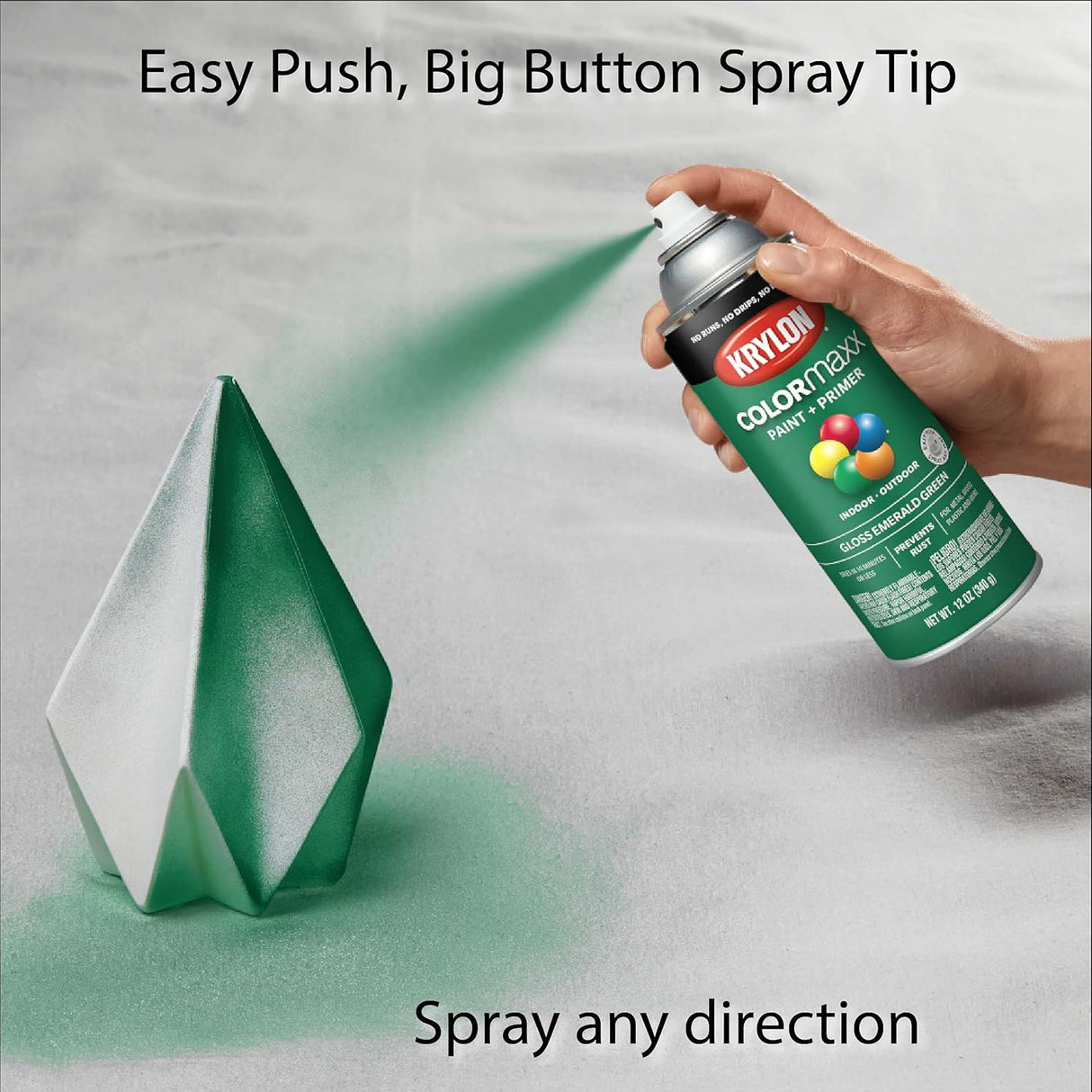 Krylon COLORmaxx Spray Paint and Primer | 12 oz | Emerald Green