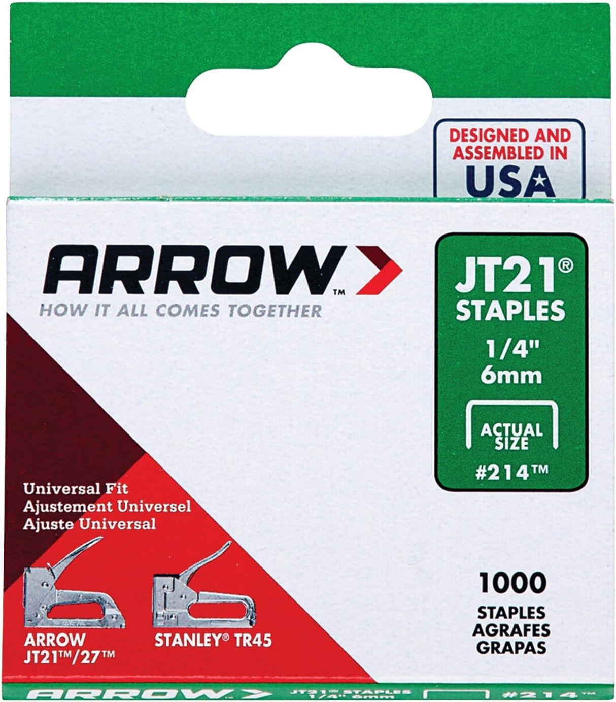 JT21 Staples 1/4" 6mm Arrow