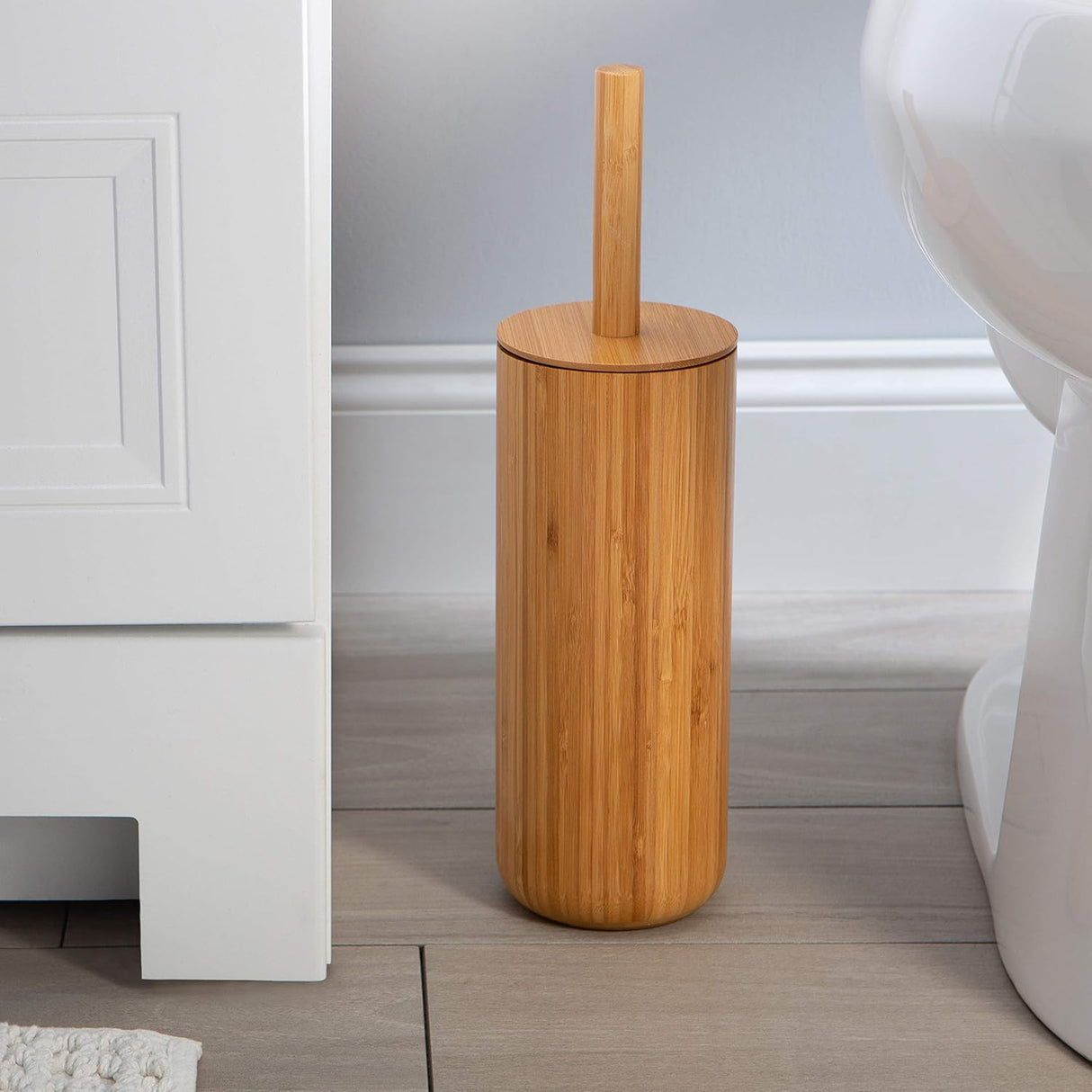 Toilet Bowl Brush | Bamboo Handle | Round Design | Bath Bliss