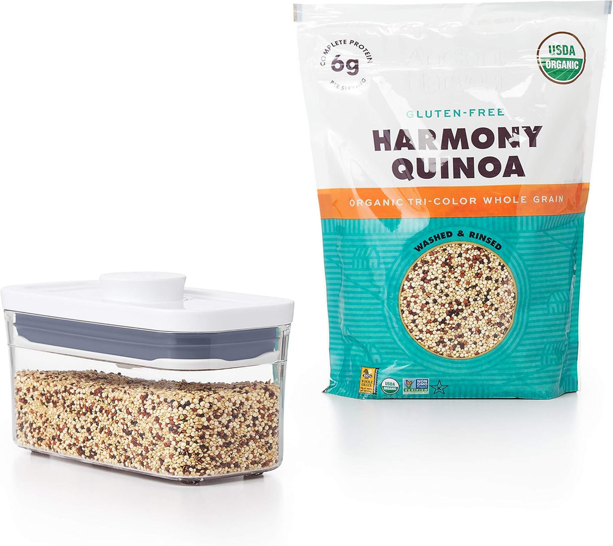 OXO POP Container 2.0 | Clear Small Rectangle Mini | Good Grips | 0.4QT