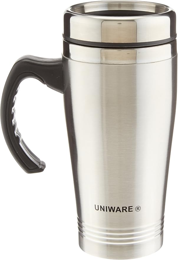 Stainless Steel Travel Mug With Handle | 16 oz | Uniware