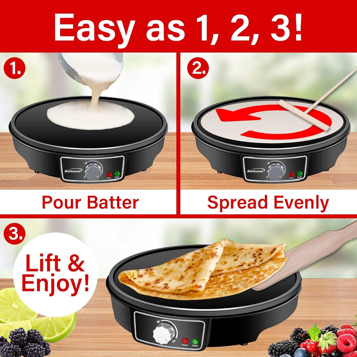 Crepe Maker & Griddle 12" Brentwood