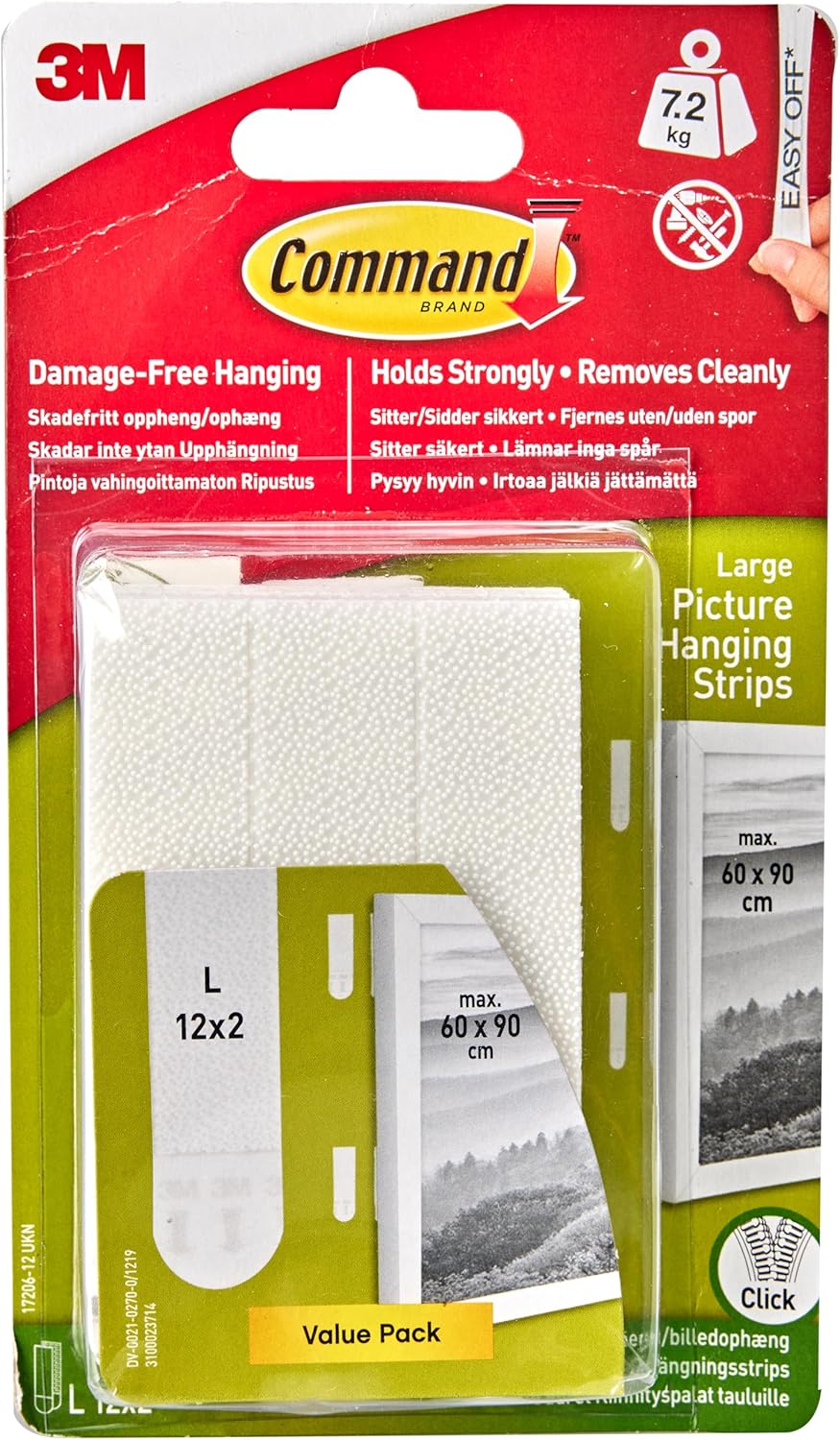 Picture Hanging Strips 12ct 16LB Command