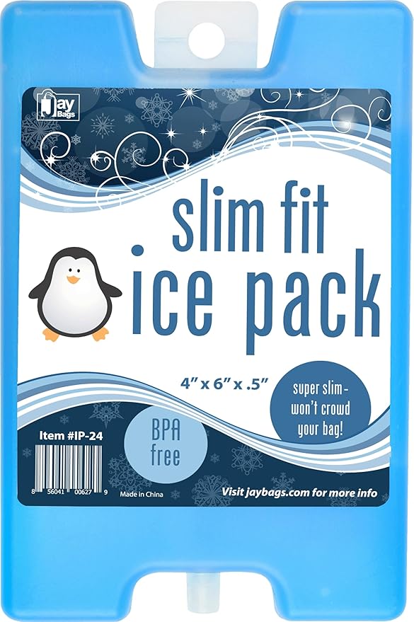 Slim Fit Ice Pack (4" x 6" x .5") Jay Bags