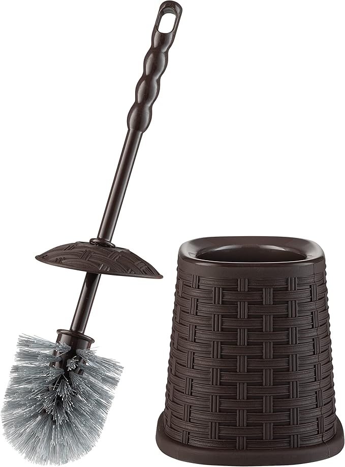 Toilet Brush and Holder | Brown | 16" Height | Superio