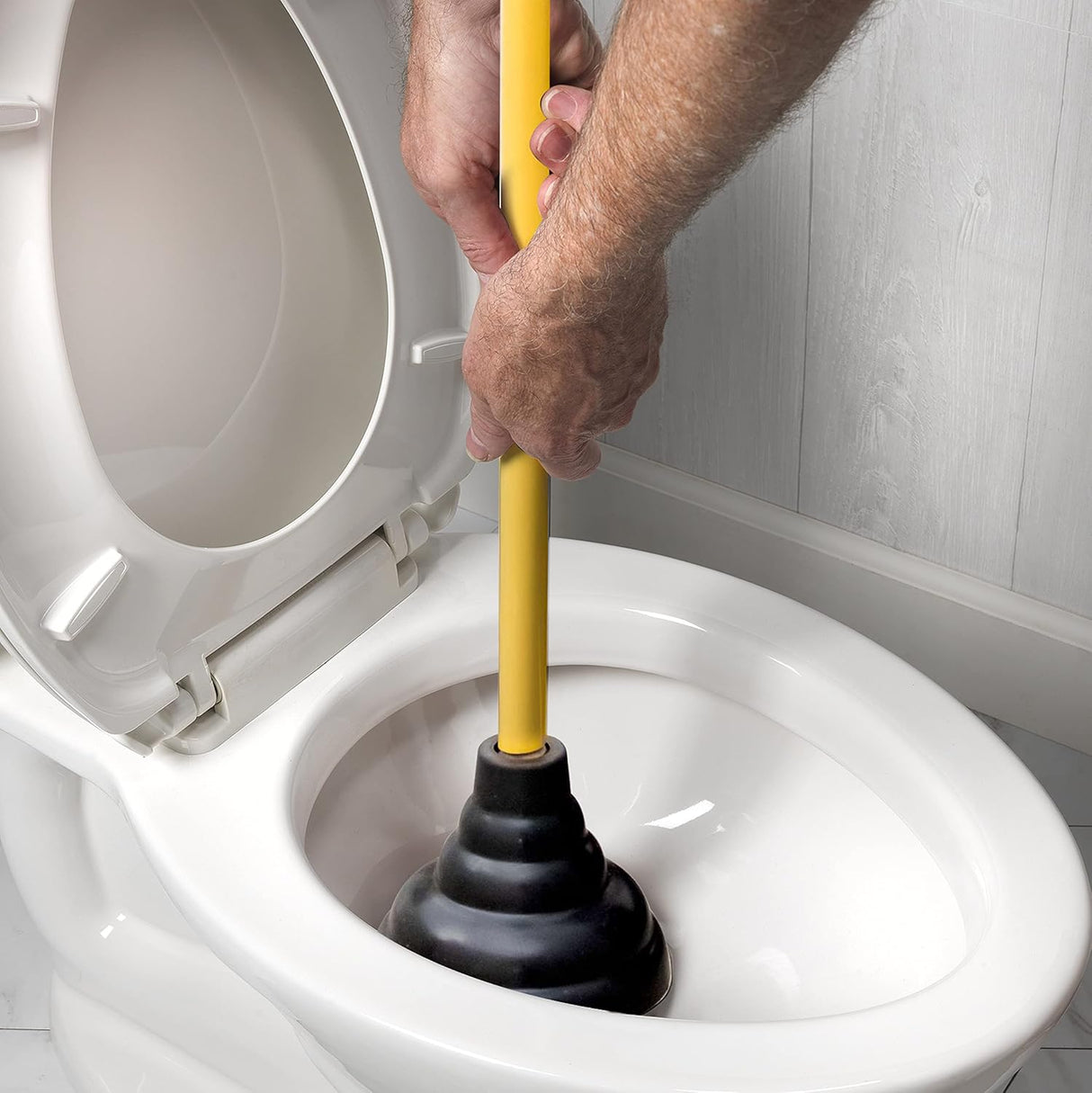 Toilet Plunger By Tuff Stuff | 6″ Flange Cup | 18″ Wood Handle