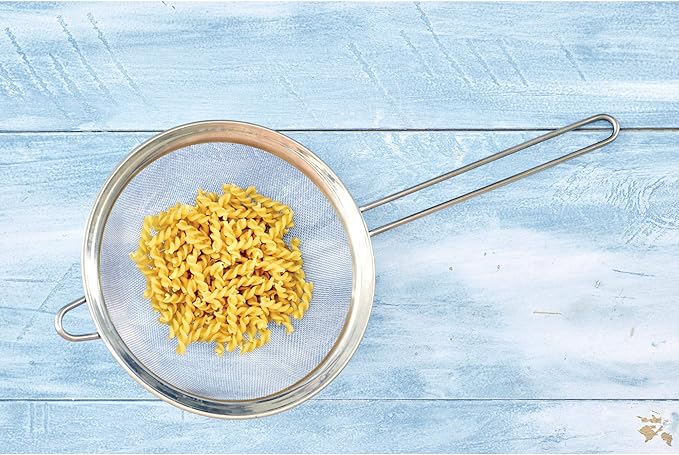 Fine Mesh Strainer with Helper Handle | 7" Diameter | 18/8 Stainless Steel | HIC Kitchen