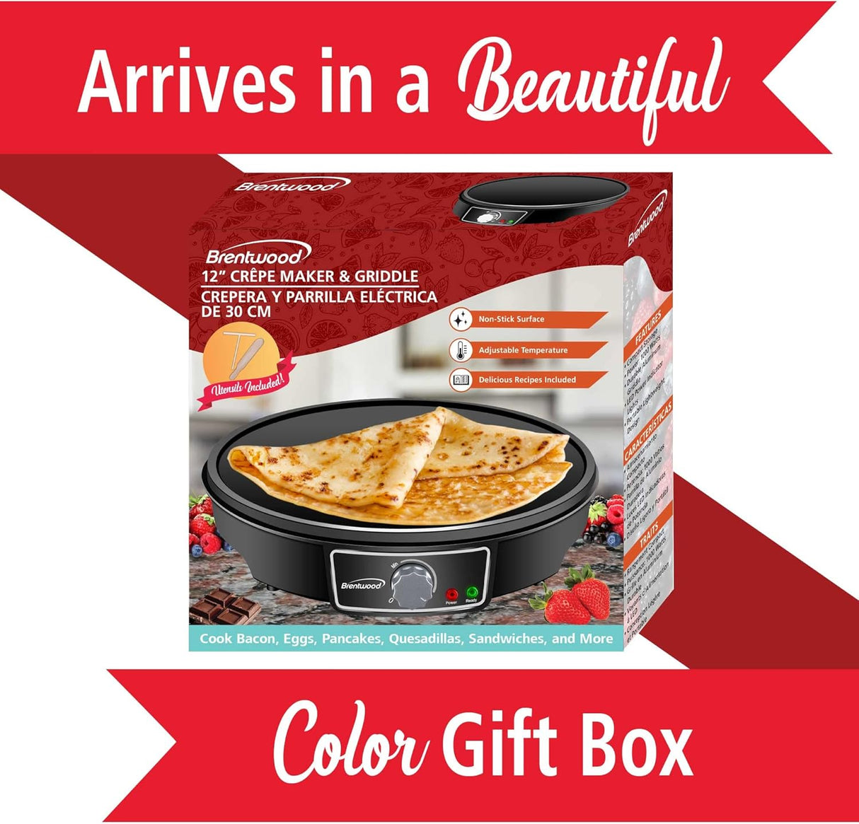 Crepe Maker & Griddle 12" Brentwood