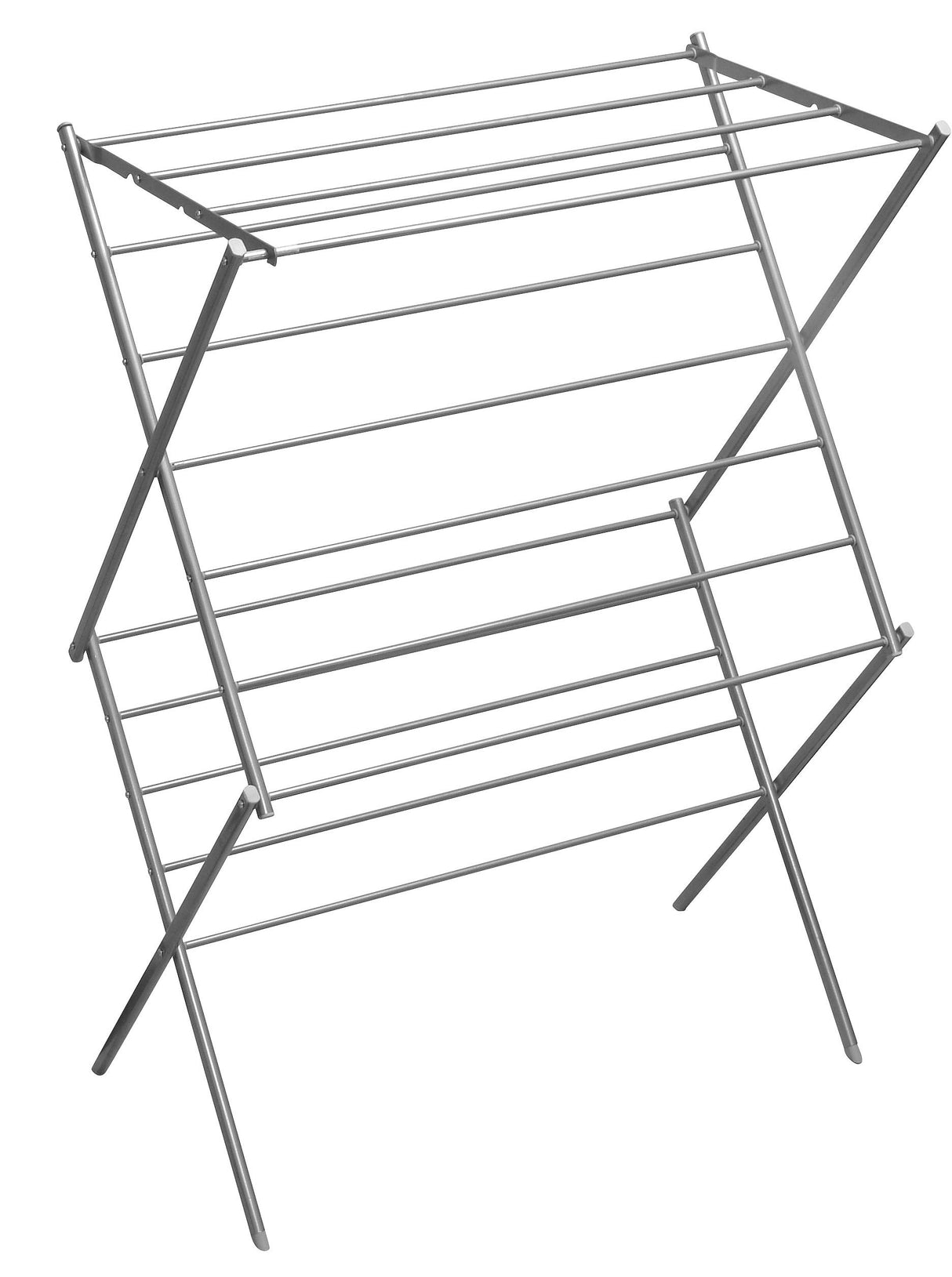 YBM Home Drying Rack | Foldable Silver Metal Frame