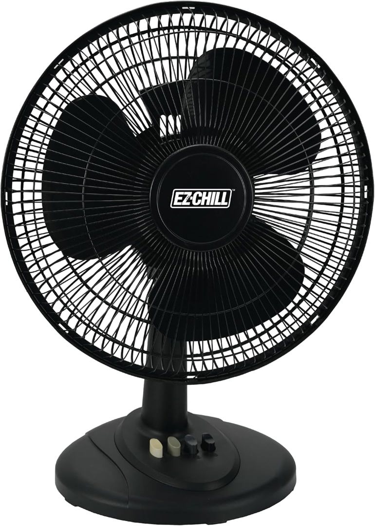 3-Speed Oscillating Table Fan 12" EZ-Chill