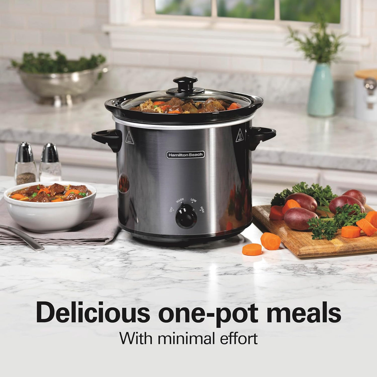 Slow Cooker 4QT Grey Hamilton Beach