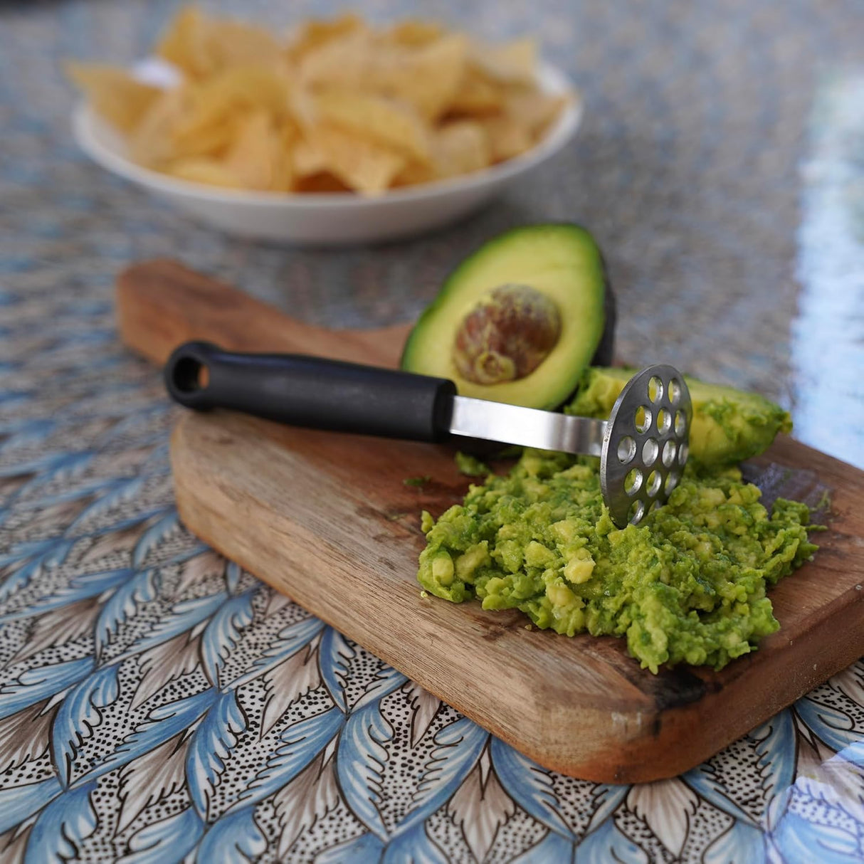 Mini Masher With Black Handle | 6 Inch | Stainless Steel | Fox Run