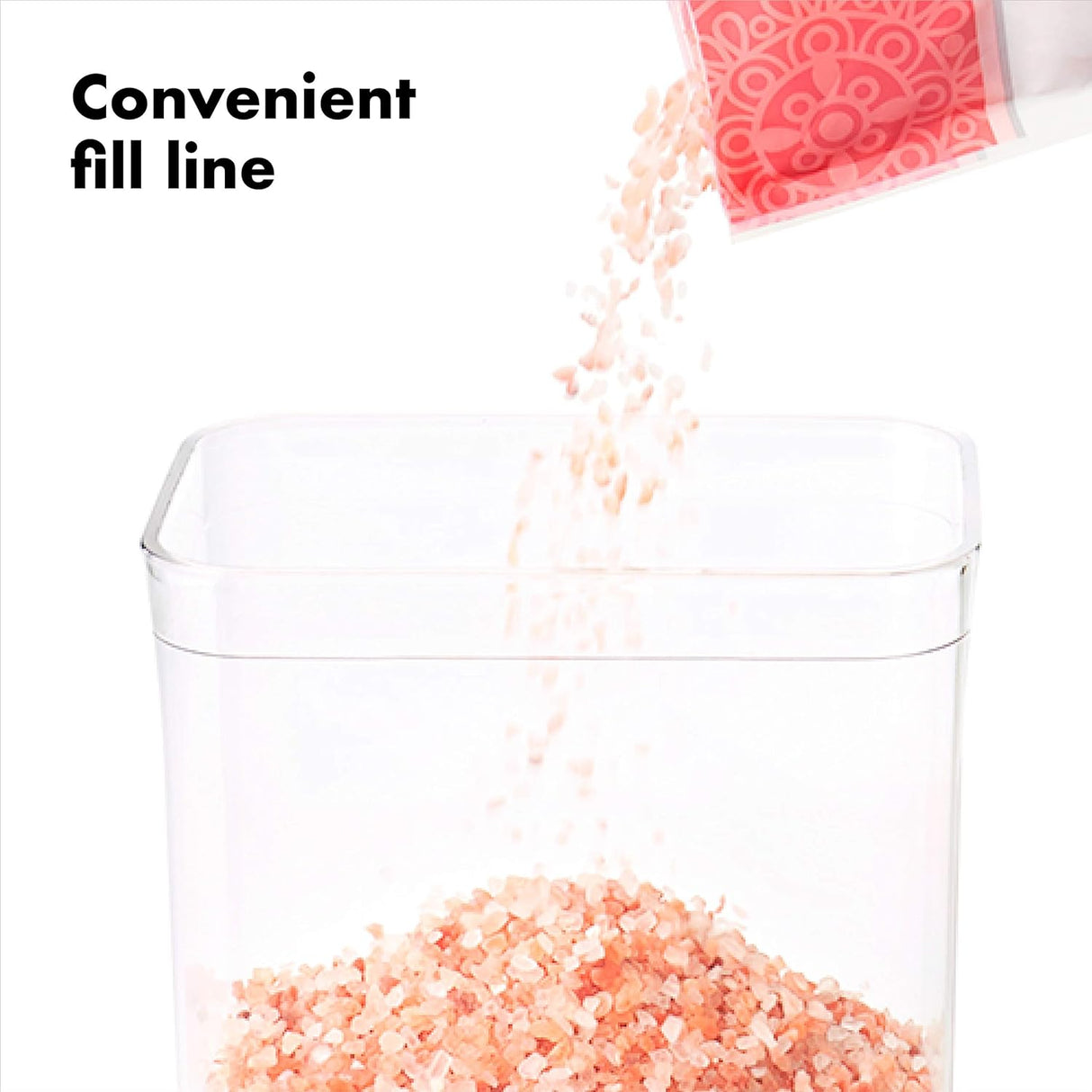 OXO Steel POP Container | Small Square Mini | Clear | 0.4 Qt