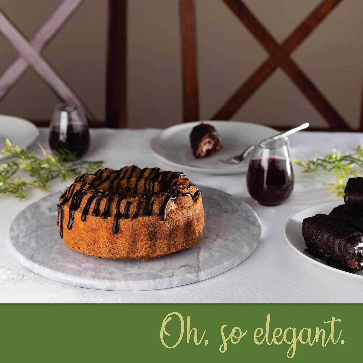 Marble Lazy Susan 12" | Rotating Serving Tray | White | Norpro