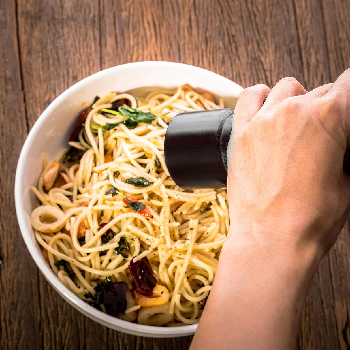 Pepper Grinder Mill Adjustable | 6-Inch | Espresso | HIC