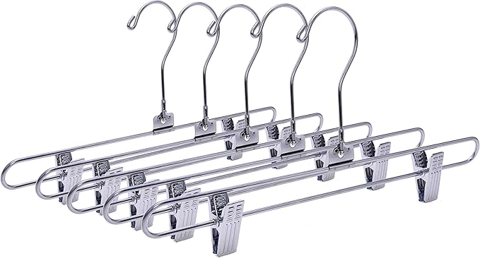 Metal Bottoms Hanger w/Clips Swivel Hook 8PK
