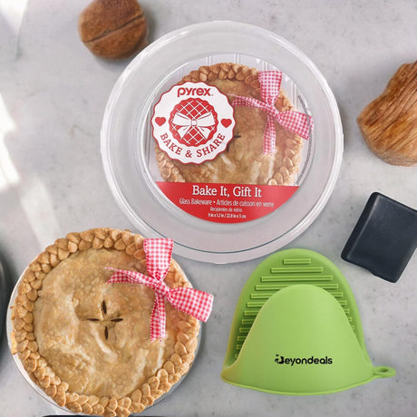 Glass Pie Plate | Bakeware | Oven Safe | 9" x 1.2" | Pyrex