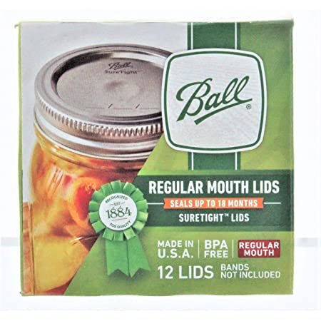 Regular Mouth Mason Jar Lids Without Bands 12PK Ball