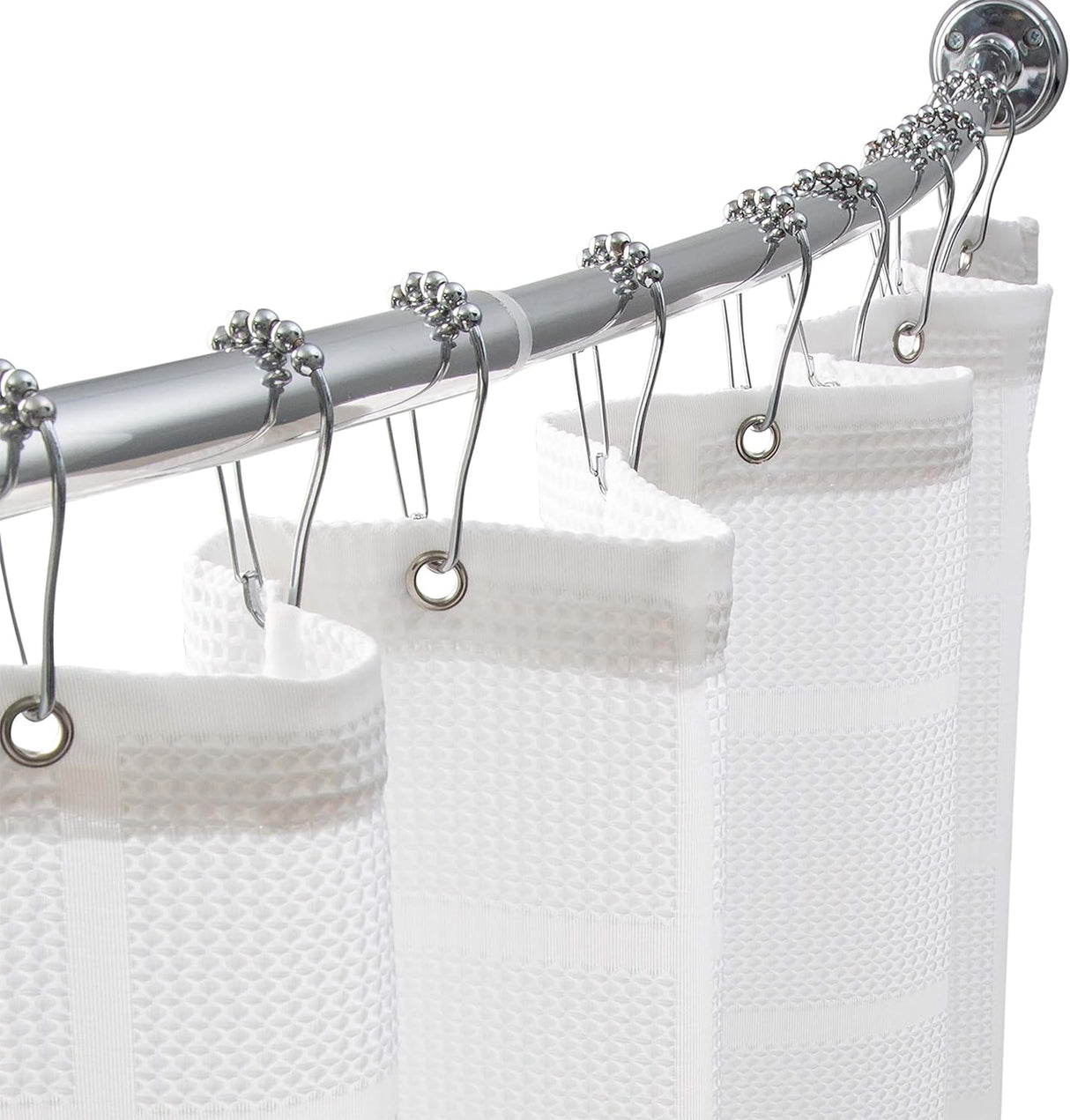 Shower Curtain Rings With Rollers | 12 Pack | Bath Bliss