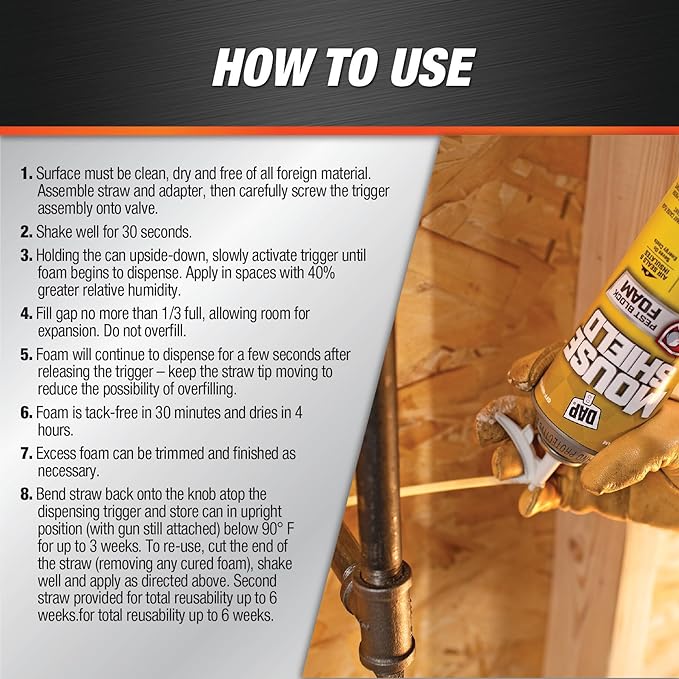 Mouse Shield Spray Foam DAP