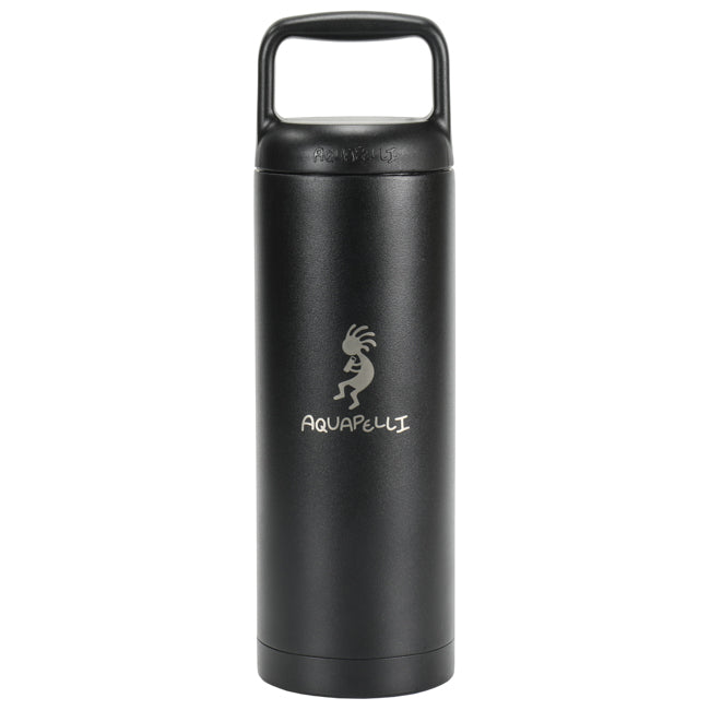 Vacuum Insulated Water Bottle | Black | 18oz | Aquapelli