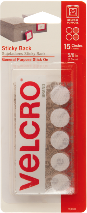 Velcro Coins 5/8" | 15 Pack | Thin White Fastener Coins