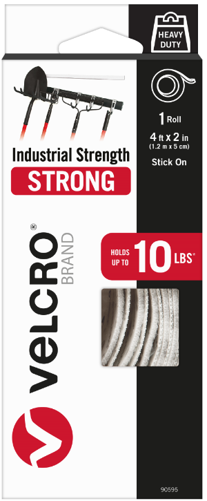 Velcro Industrial 2" x 4' Roll 10LB White