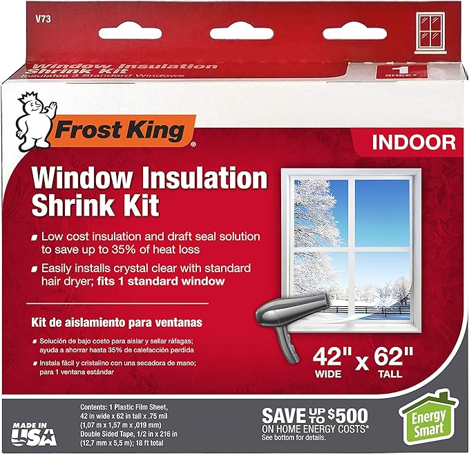 Window Insulation Shrink Kit 42 x 62'' Frost King