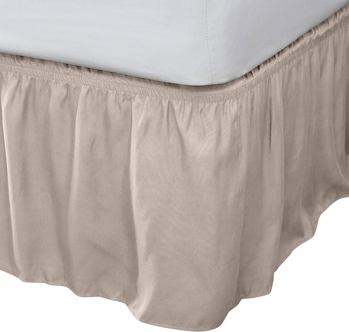 Beige Bed Ruffle King Size