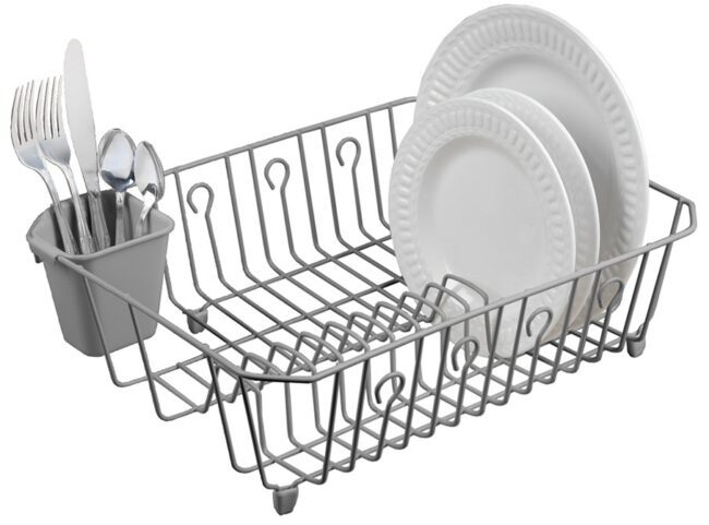 Dish Rack w/Cup Grey Kitchen Details