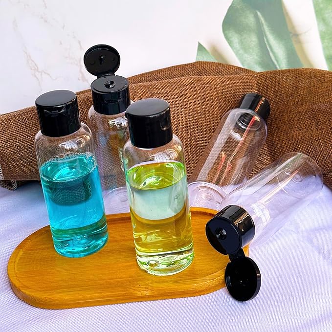 3.4 oz Clear Plastic Bottle With Flip Cap -TSA Approved