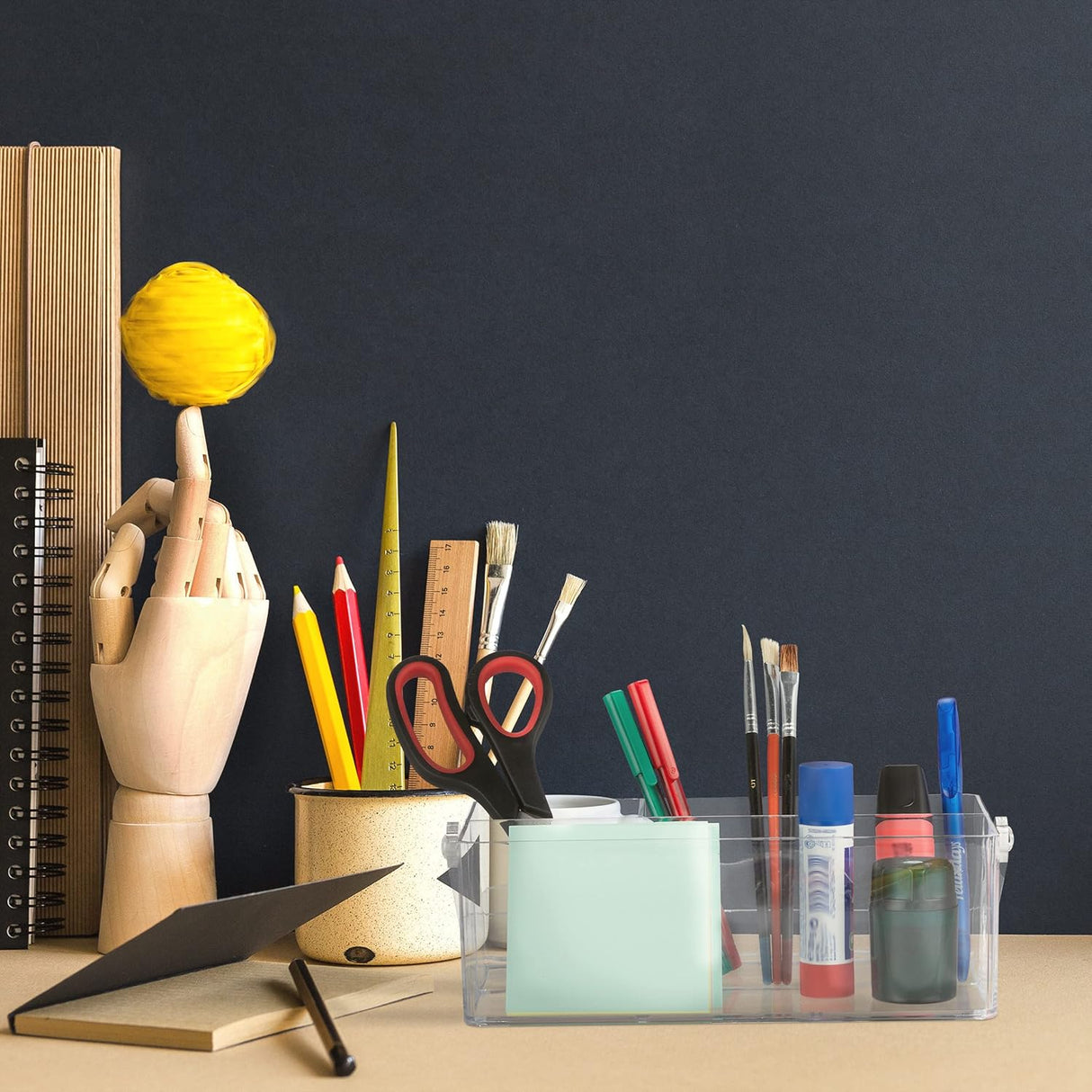 Cosmetic and Jewelry Organizer | 4‑Compartment | Clear | Simplify