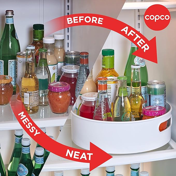 Storage Turntable Non-Skid | Gray Plastic | 12-Inch | Copco