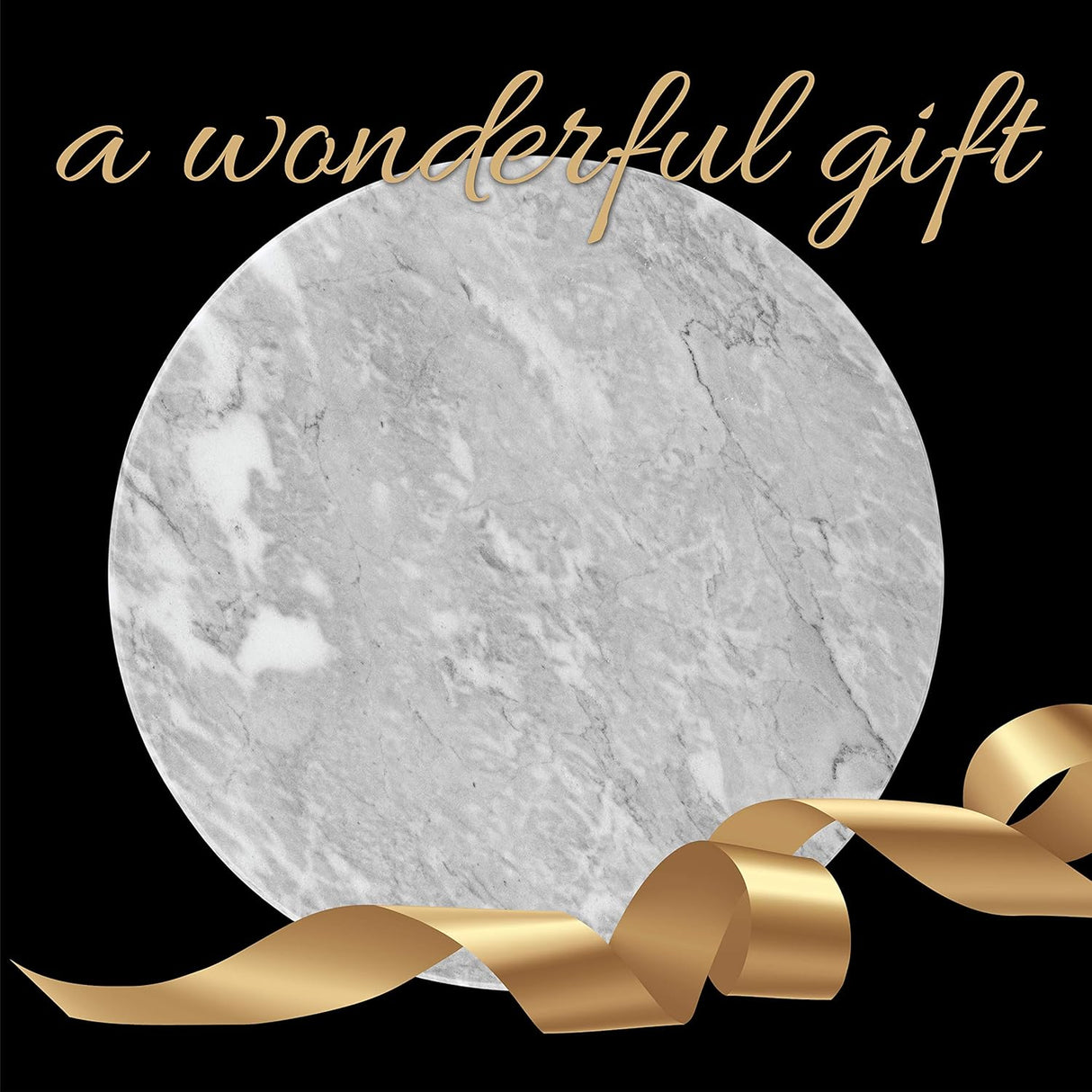 Marble Lazy Susan 12" | Rotating Serving Tray | White | Norpro