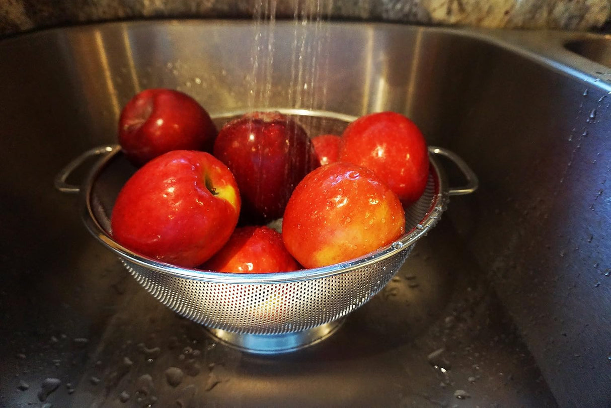 Stainless Steel Colander | 5QT Capacity | Precision Pierced | Wide Rim Base | RSVP