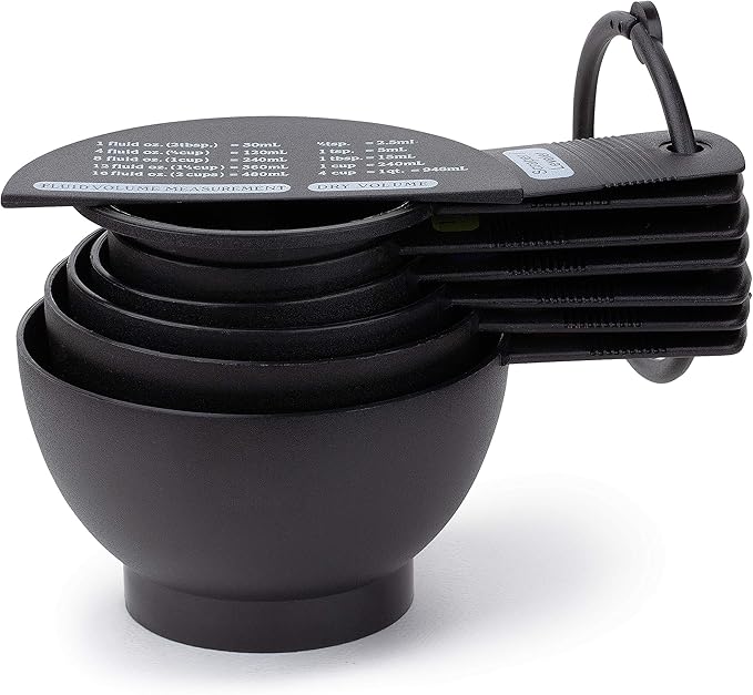 Measuring Cup Set With Egg Separator | 3.5" x 5.25" | Black | Fox Run