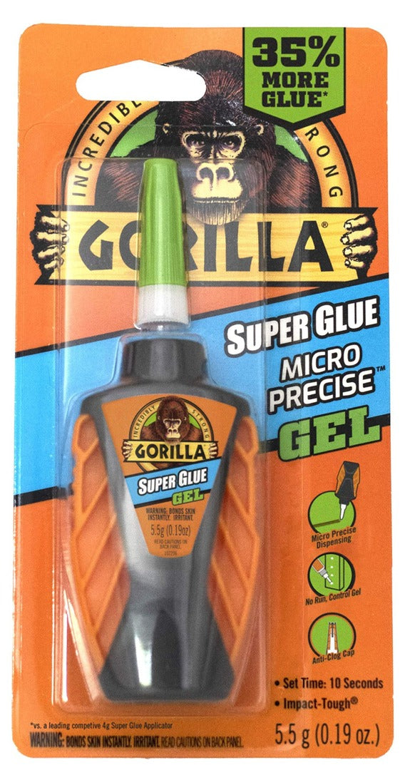 Gorilla Super Glue Micro Precise Gel 5.5g | Clear | Fast Setting