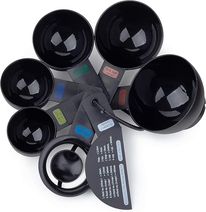 Measuring Cup Set With Egg Separator | 3.5" x 5.25" | Black | Fox Run