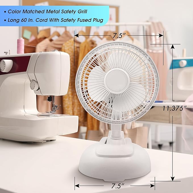 2-In-1 Desk/Clip On Fan EZ-Chill