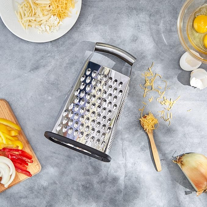 Handheld Cheese Grater Deluxe | Stainless Steel | Non-Slip Base | 6"x5"x9.5"H | RSVP