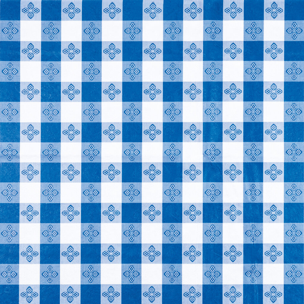Checkered Vinyl Tablecloth 52"x52" Blue Winware