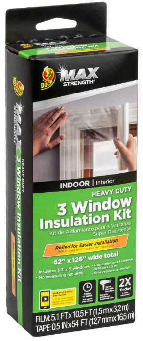 3 Window Insulation Kit 62" x 126" Duck