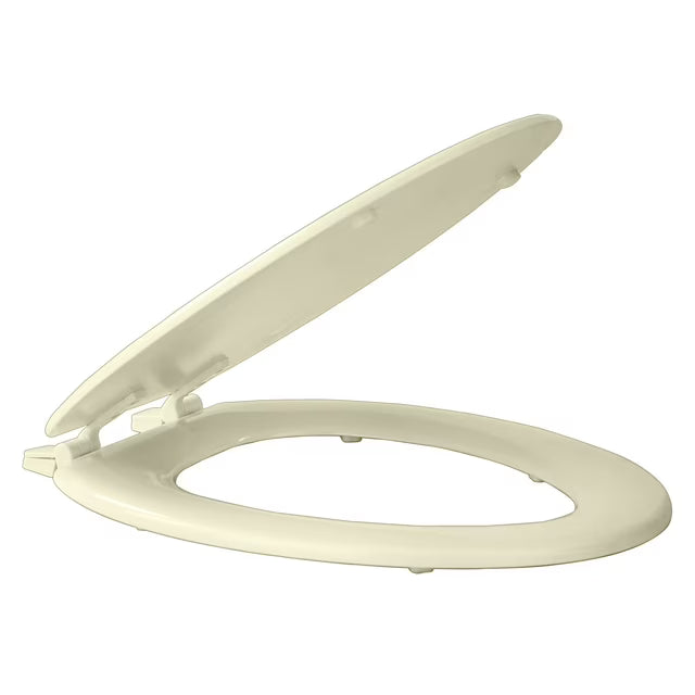 Elongated Wood Toilet Seat | 19" | Beige | Beveled Edge | Achim