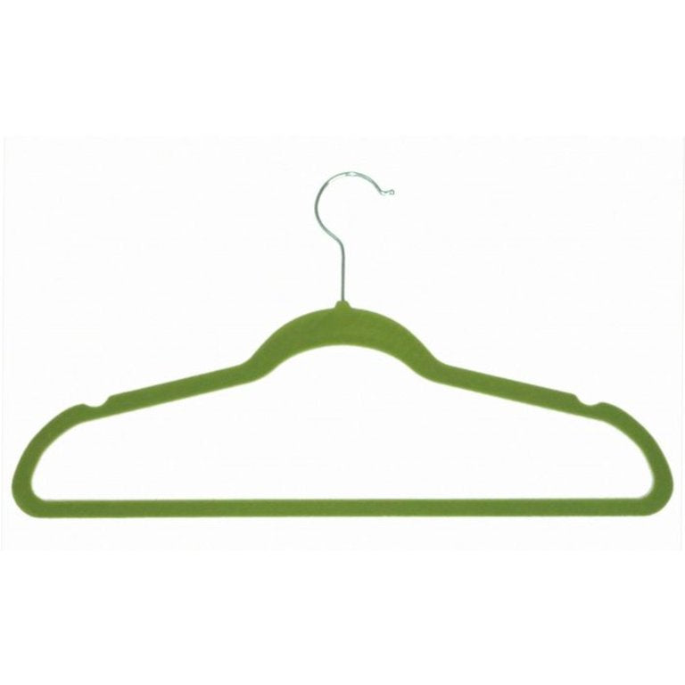 Velvet Hangers 10pk Green Achim