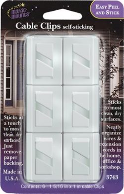 Cable Clips Self Sticking | Heavy Duty | Clear | Magic Mount