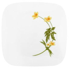 Corelle Buttercup Pattern Square Plate 9"