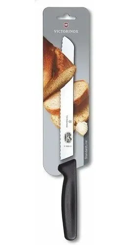 Serrated Bread Knife 7" | Fibrox Black Handle | Round Tip | Victorinox