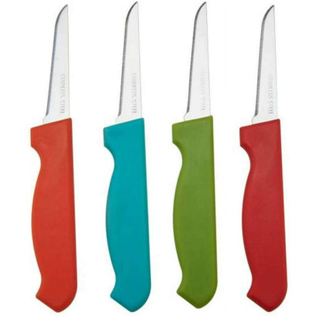 Paring Knives Multi-Color | 4-Pack | Stainless Steel | Farberware