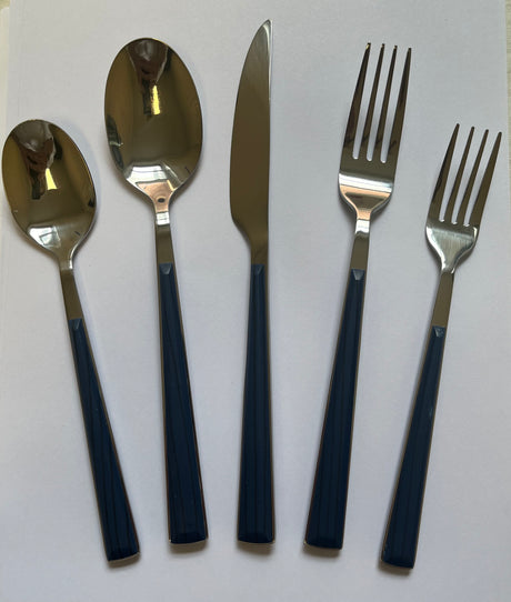 Navy Blue Cutlery Set 20PC Sequoia